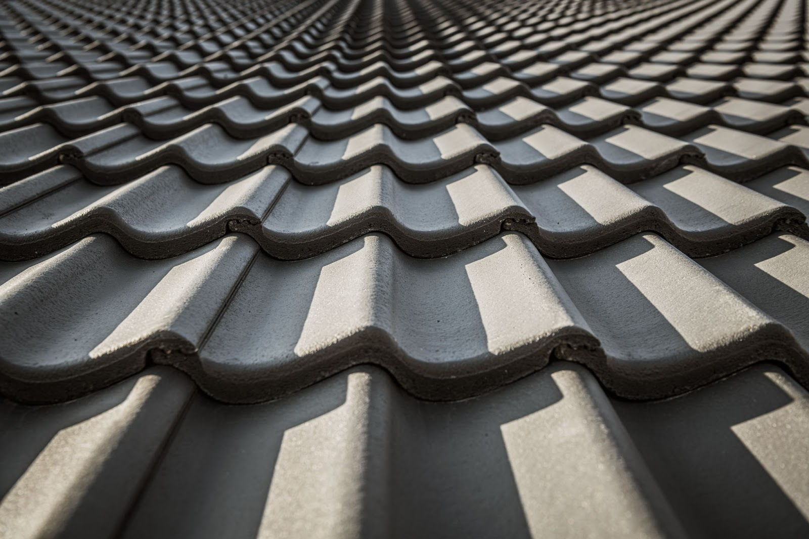 black ceramic roof tiles