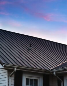 house with metal roof, representing metal roof installation services