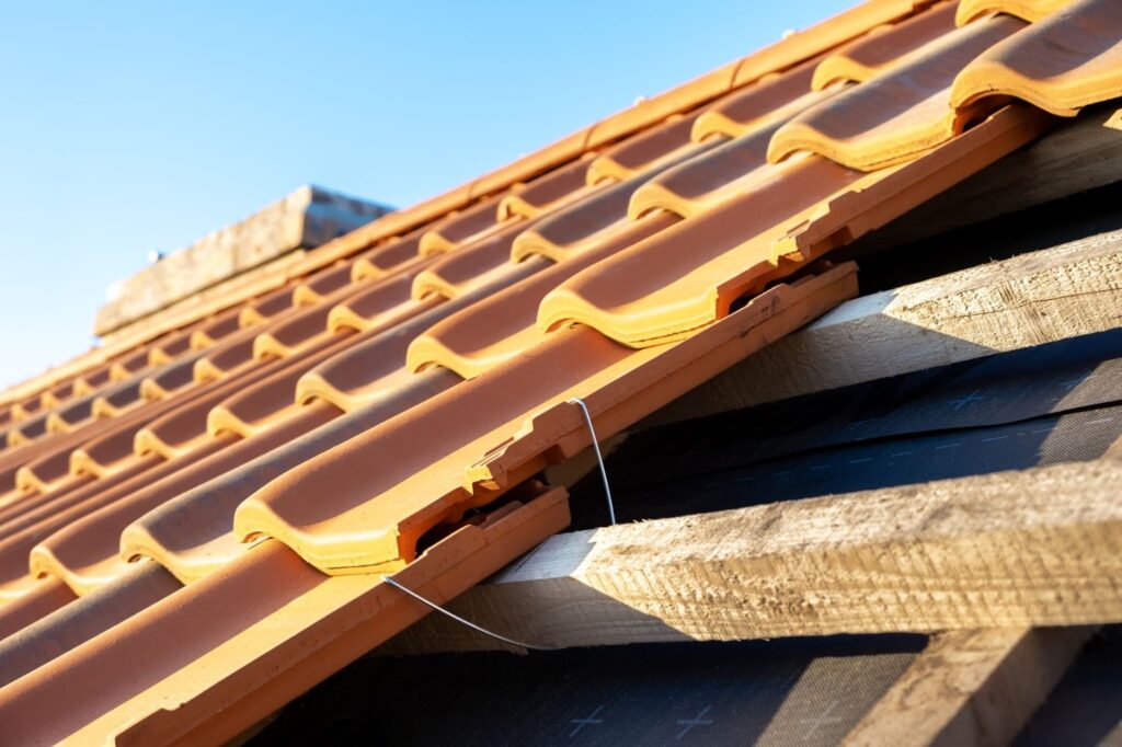 yellow ceramic roofing tiles