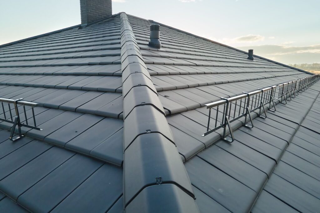roof with ceramic shingles
