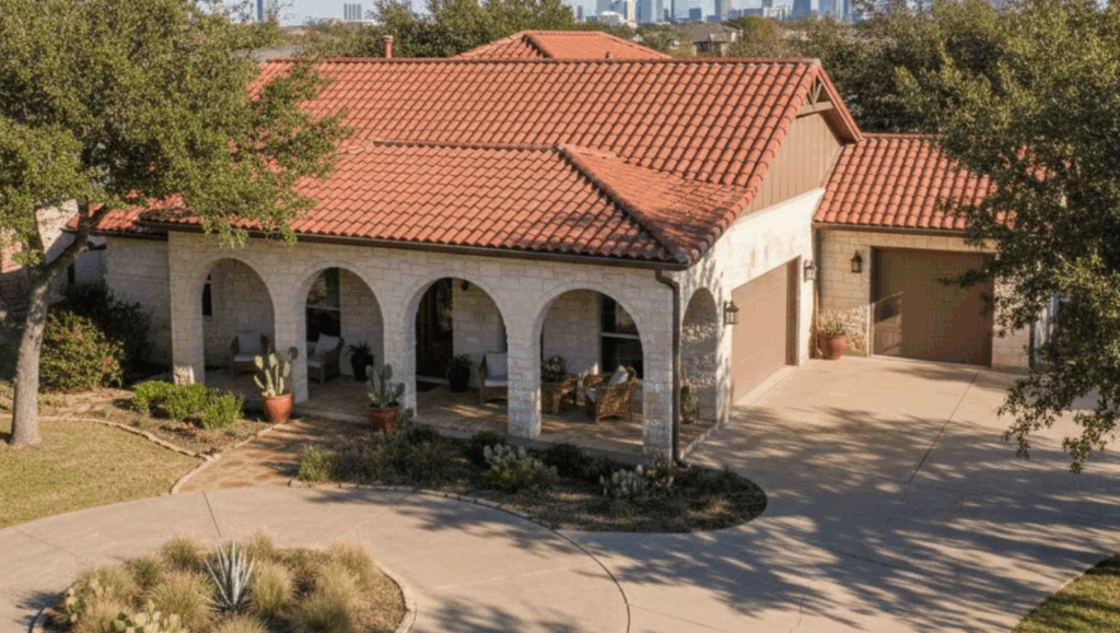 house with tile roof