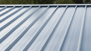 metal roof of a house, representing standing seam metal panels