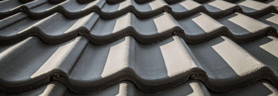 black ceramic roof tiles
