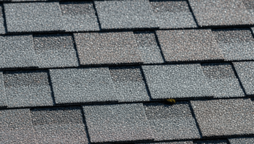 asphalt shingles on a roof