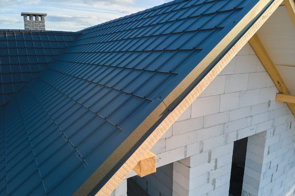 roof of unfinished house, highlighting the importance of choosing top roofing materials