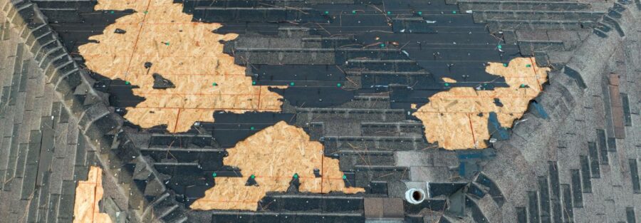 rooftop in need of repair